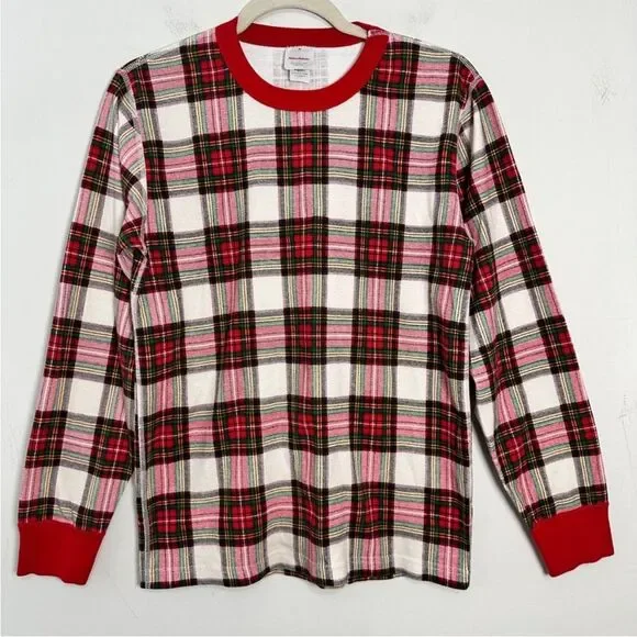 Hanna Andersson Women's Size M Long Sleeve Pajama Top Organic Cotton Plaid - Picture 1 of 6
